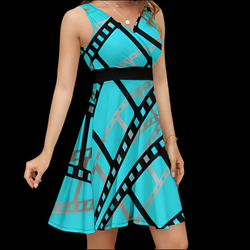 Forever Film Sleeveless High Waist V-Neck Dress - Available in 3 Colors