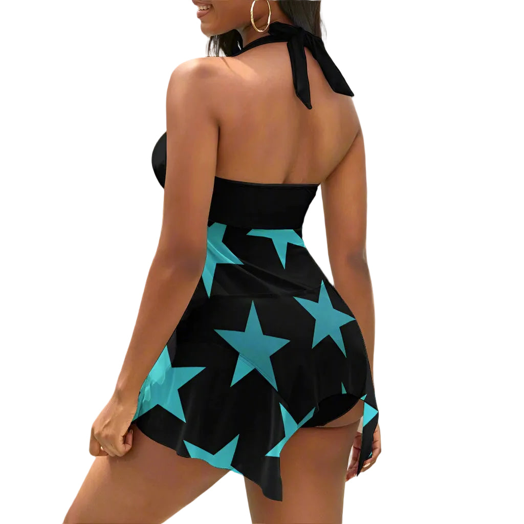 Superstar Split Skirt Swimsuit for Women