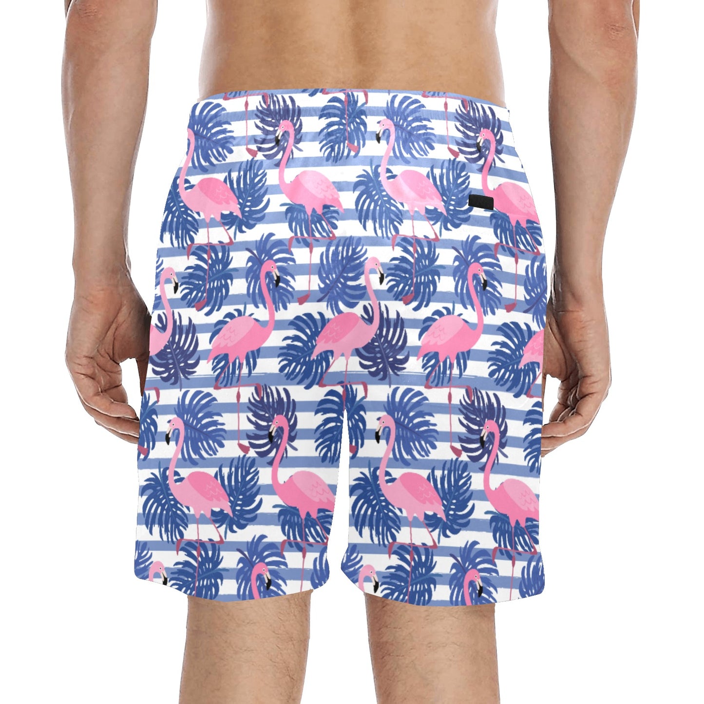 Rockin Flamingos Mid Length Swimming Trunks/Beach Shorts for Men