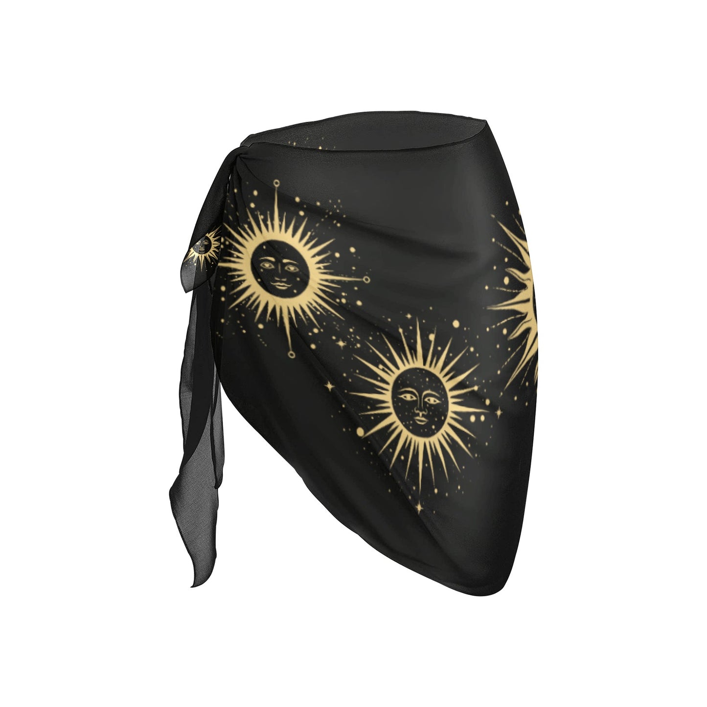 Golden Sun Tie Waist Beach Sarong Wrap/Cover-up