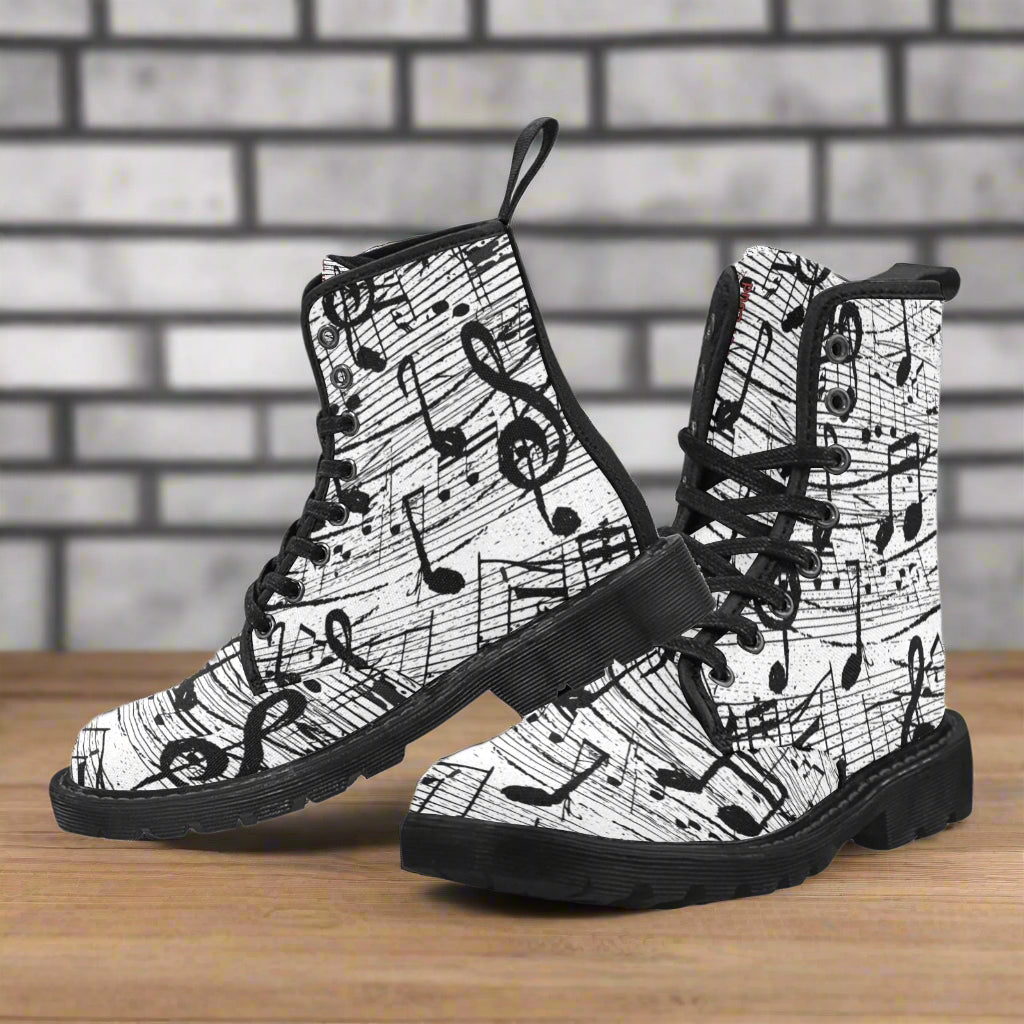 Rock The Music - Women's Lace Up Boots - Available in 3 Colors