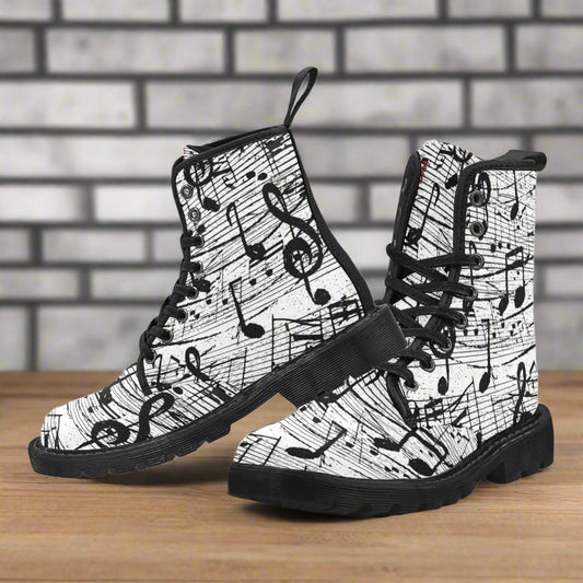 Rock The Music - Women's Lace Up Boots - Available in 3 Colors