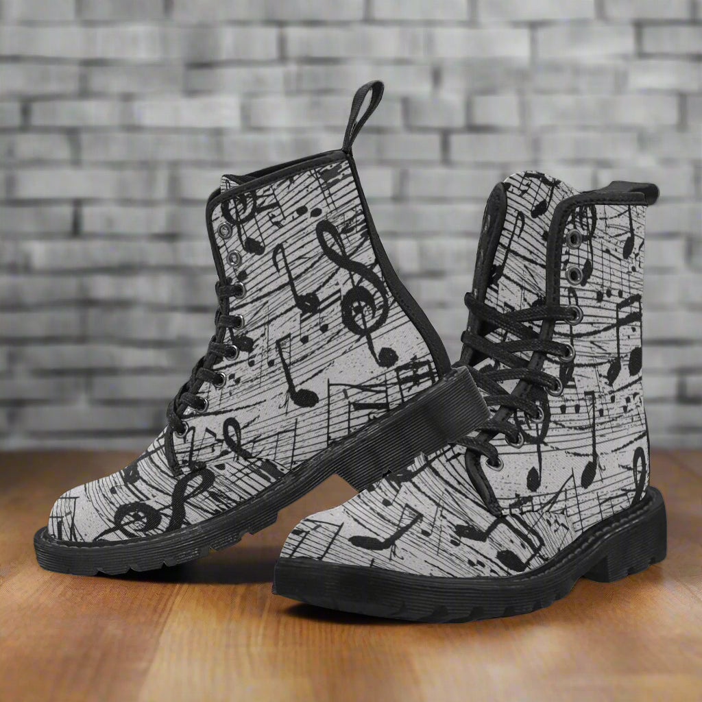 Rock The Music - Women's Lace Up Boots - Available in 3 Colors