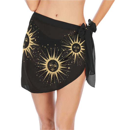 Golden Sun Tie Waist Beach Sarong Wrap/Cover-up