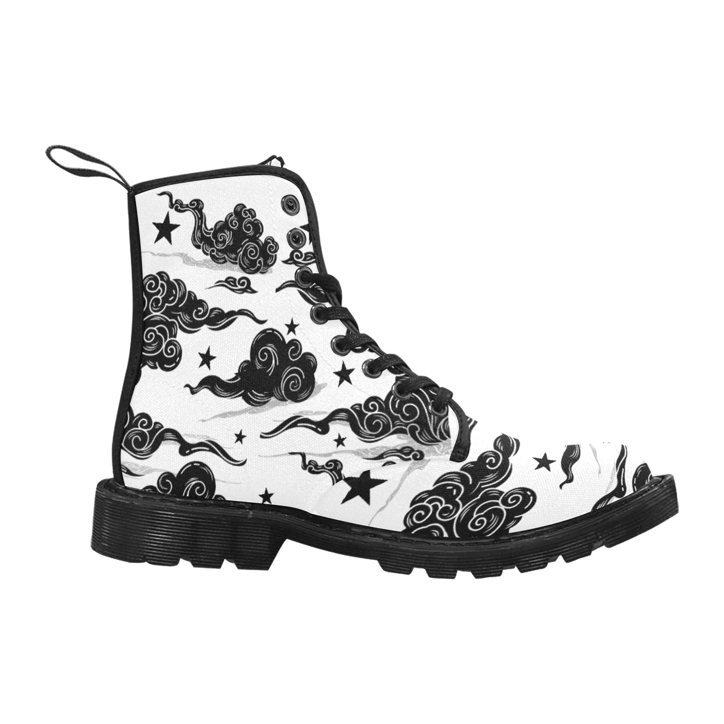 Mystic Moon In Clouds - Women's Lace Up Boots - Available in 2 Colors