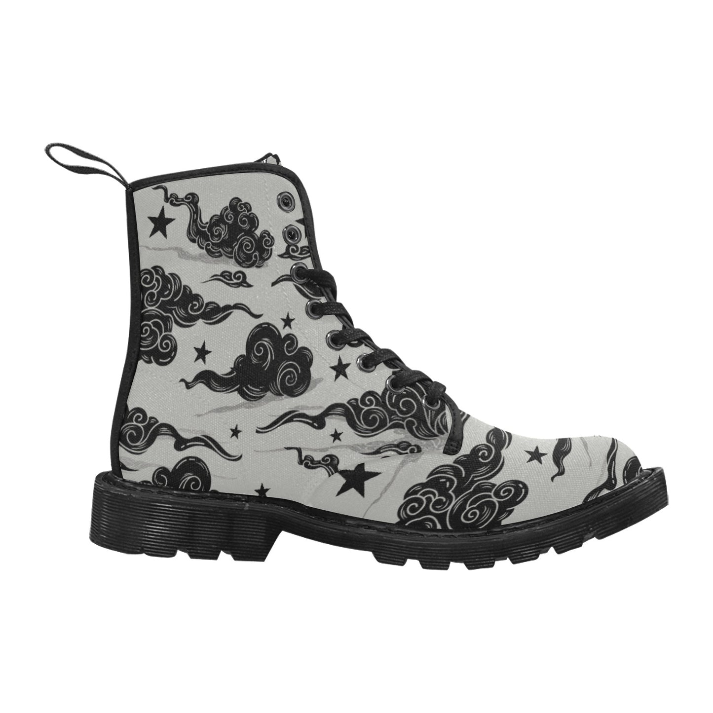 Mystic Moon In Clouds - Women's Lace Up Boots - Available in 2 Colors