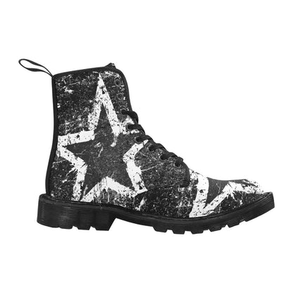 Vintage Star - Black & White Boots For Men