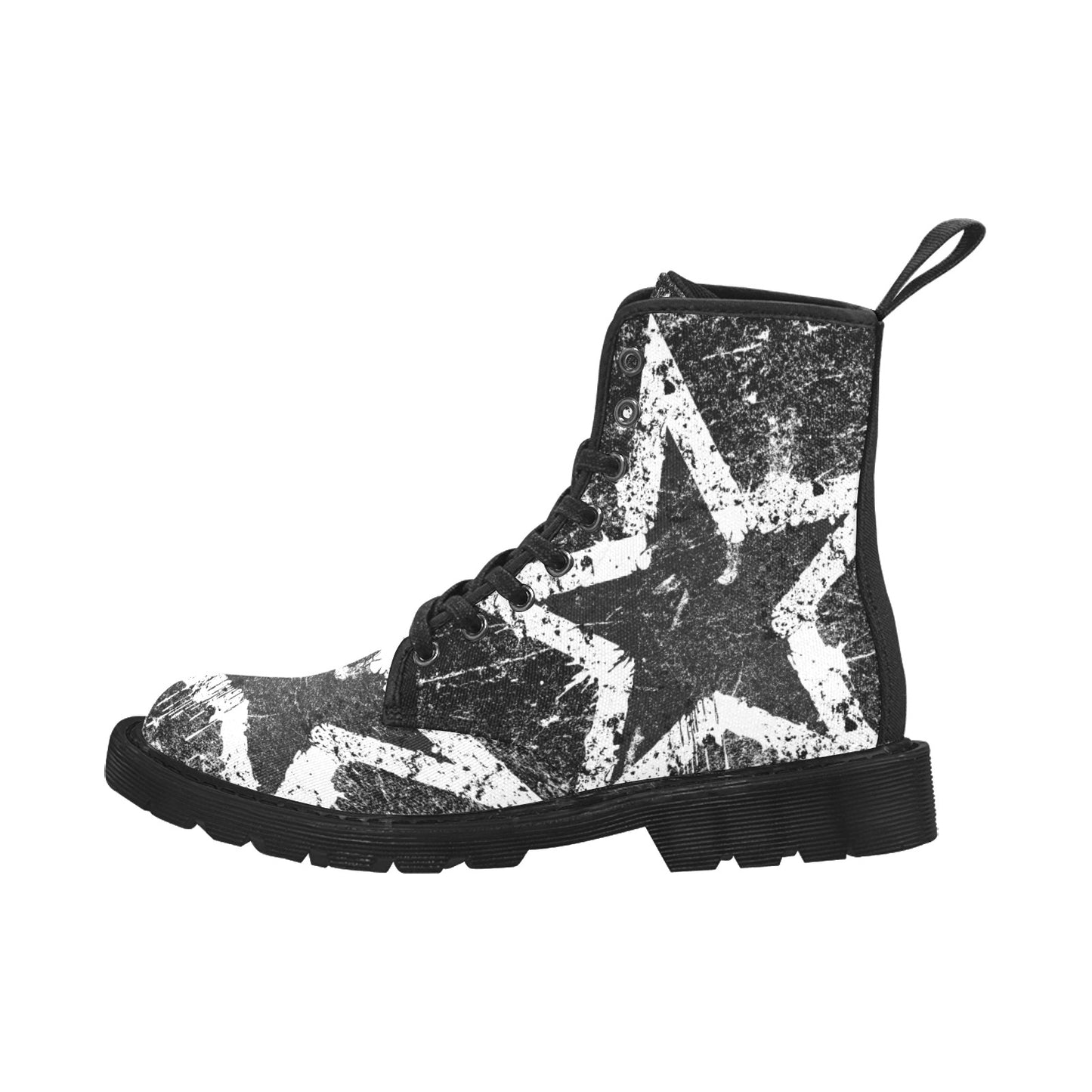 Vintage Star - Black & White Boots For Men