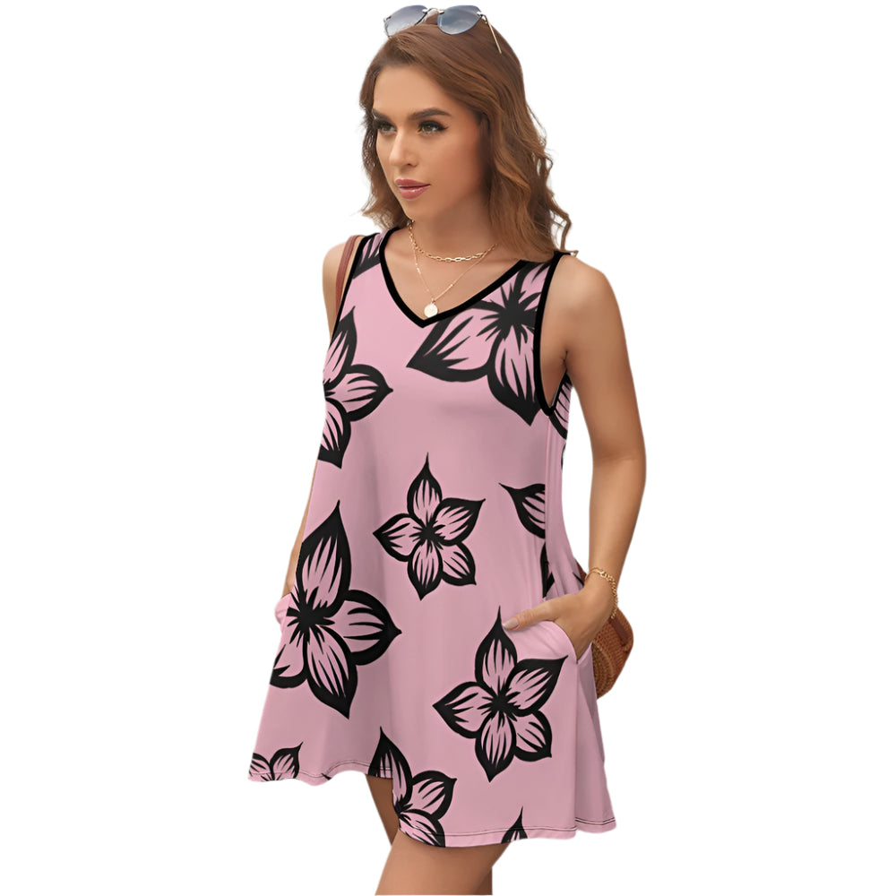 Rockin Flowers Tank Top Dress - Available in 4 Colors