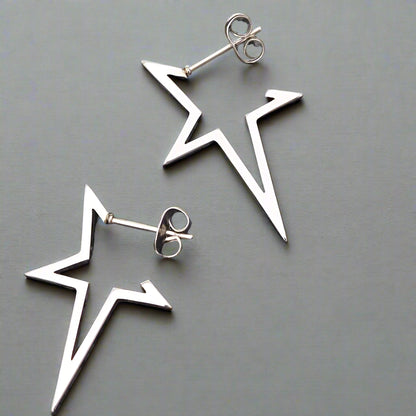 Rockstar Stainless Steel Star Earrings