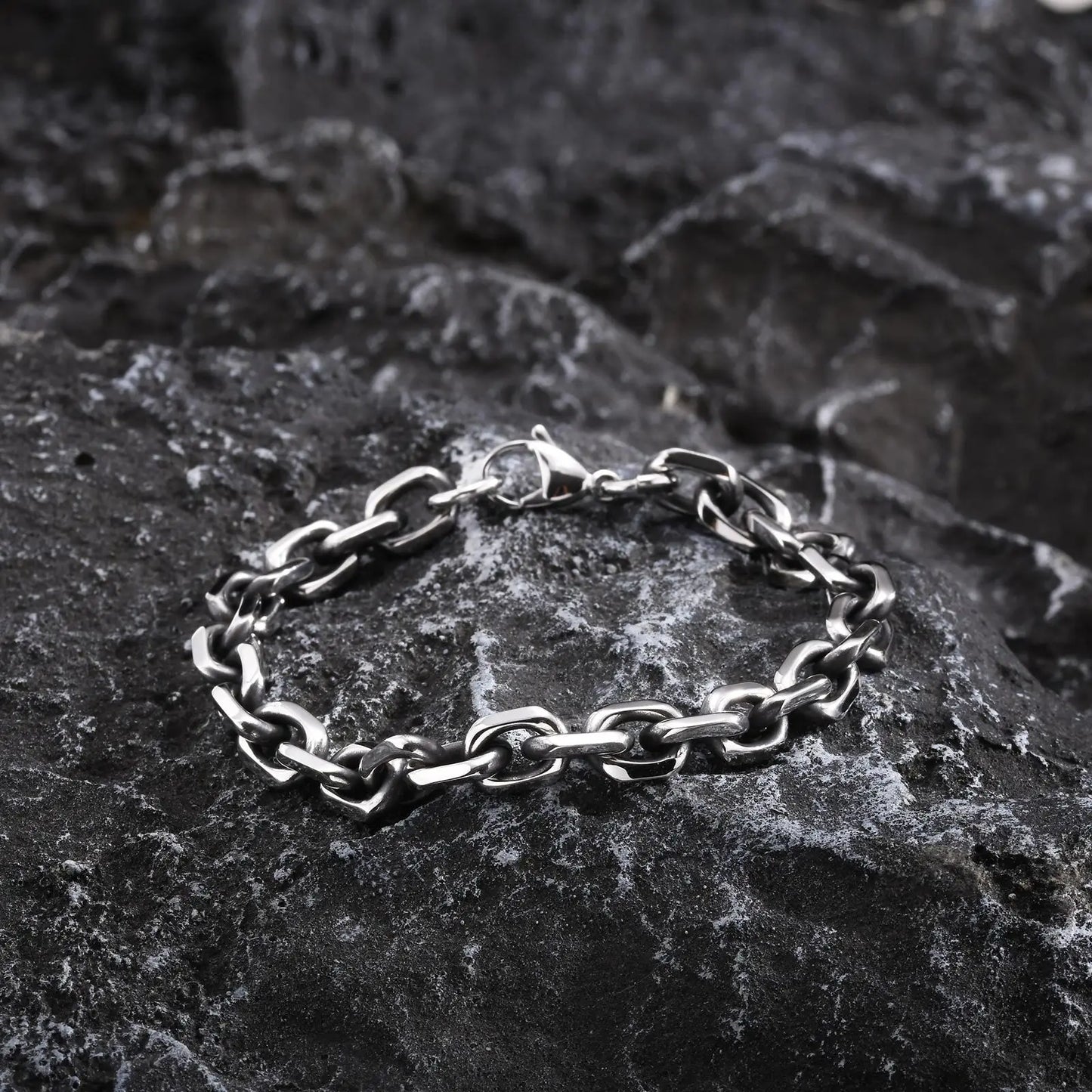 Vintage Cable Chain Link Bracelet-Stainless Steel