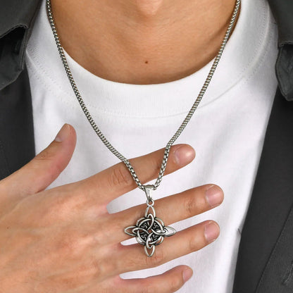 Vintage Celtic Knot Stainless Steel Necklace