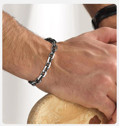 Vintage Cable Chain Link Bracelet-Stainless Steel