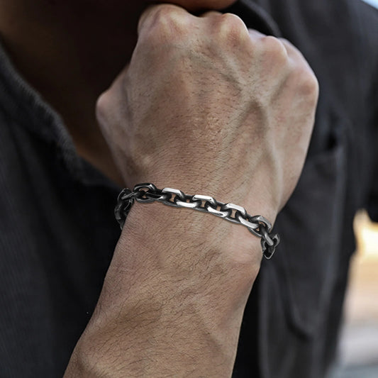 Vintage Cable Chain Link Bracelet-Stainless Steel
