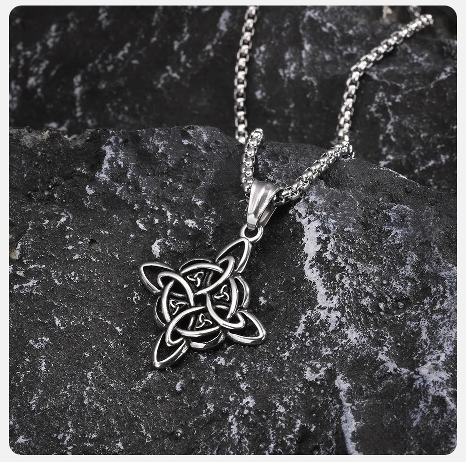 Vintage Celtic Knot Stainless Steel Necklace