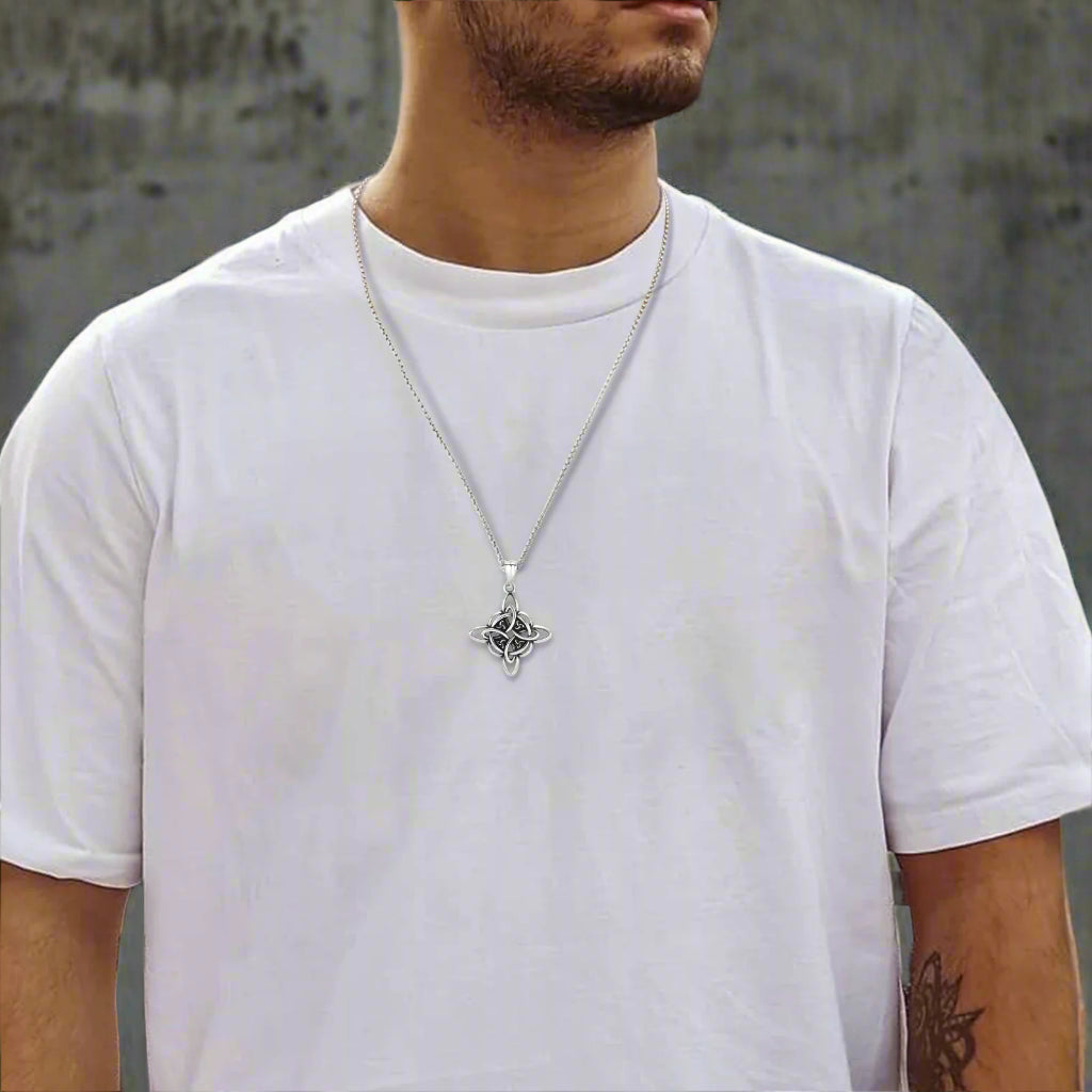 Vintage Celtic Knot Stainless Steel Necklace