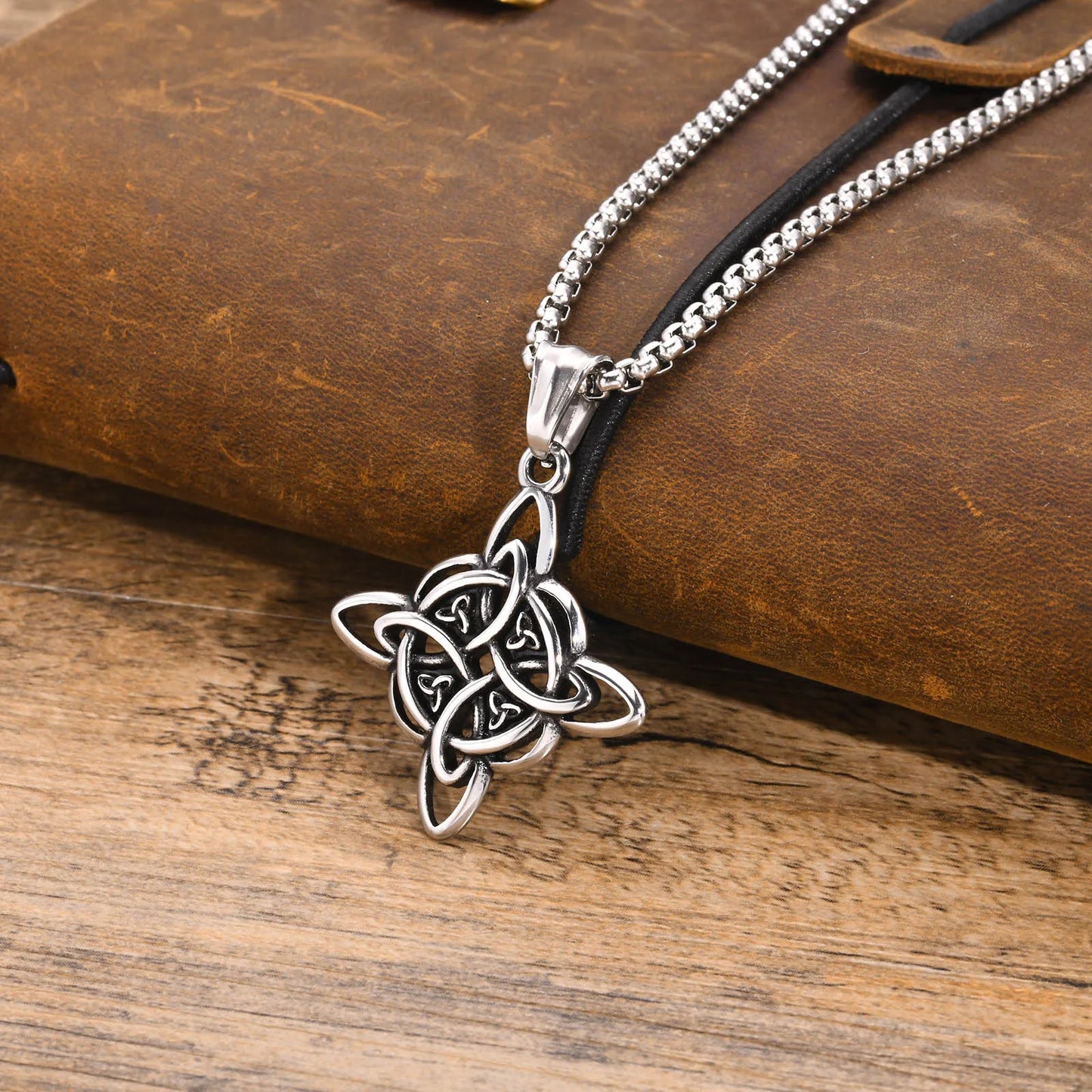 Vintage Celtic Knot Stainless Steel Necklace