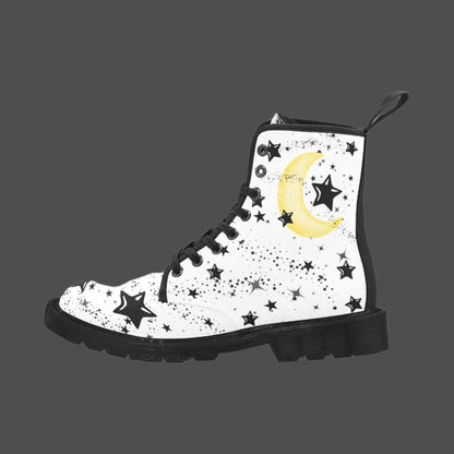 Rock the Moon and Stars - Women's Lace Up Boots