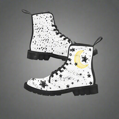 Rock the Moon and Stars - Women's Lace Up Boots